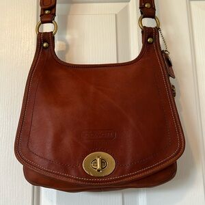 Vintage Coach Whiskey Leather Crossbody 65th Anniversary Edition!